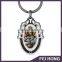 New metal wholesale customized picture printed key chain rings for gift