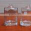 100ml square perfume glass bottle with metal cap, costmetic glass bottle