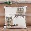 2015 Cartoon Owl the Embroidery Cotton and Linen Pillowcases Creative Home Cloth Art Sofa Cushion Cover