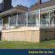Clear toughened deck railing glass panels
