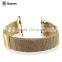 Luxury Golden Stainless Steel Strap for Apple Watch with Connector Adapter