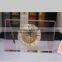 Pink Rectangular antique Crystal Table Clock for family