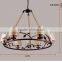 Resin Creative Bird Cloth Lamp Shade Lighting Iron Handmade Hemp Rope Light