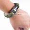 Hot sale and strong hand made paracord survival bracelet with muti-functional buckle