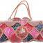 handmade crochet leather bag for female trendy style best quality material low price