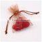 Printed round Drawstring organza bag,organza gift bag for weddings