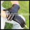 Bright Black Soft Leather Working Gloves For Men