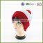 White and red winter hats with free pom beanie for hiking