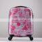 abs pc print designer trolley travel luggage bags with four wheels