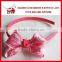 wholesale polka dots pink ribbon bow hairband