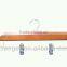 Our HEAD antique walnut/mohagany /brown wooden clips pants hanger skirt hangers for wholesale display