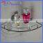 European style brass and stainless steel bathroom glass corner shelf