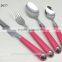 Funny Colorful Plastic Handle Stainless Steel Cutlery Set KX-P077