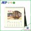 folding table standing high quality Coated paper innovative desk calendar design with cheap price in China factory