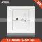 High quality frosted faceplate PC white double TV walll socket
