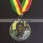 custom cheap metal gold blank sticker epoxy domed sports medal with ribbon