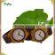 Quality natural mens wood watch Japan movement genuine leather and wooden watch manufacturer