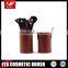 16pcs professional cosmetic brush set with brown barrels pack