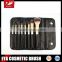 8-piece Multi-function travel cosmetic brush set with classci black bag