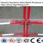 red powder coating crowd control barriers temporary fence with reflactive stripes for france market