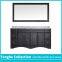 Tonghe Collection Freestanding Bathroom Vanity Set Carrera Marble Countertop