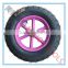 13X300-8 plastic pink rim pneumatic rubber wheel