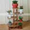 Artificial wooden flower display pot rack for indoor or outdoor