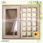 unfinished glass top bamboo pine wooden tea bags box