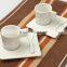 Lifestyle promotional porcelain espresso coffee cup and saucer set with spoon