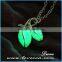 Wholesale Leaf Pendants Necklace Glow in the Dark Necklace With Luminous Stone