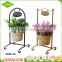 China most popular cheap 100 % pure handmade custom decorate wicker flower basket with steel frame