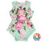 Hot Selling Infant Sleeveless Chicken Bodysuit Sunsuit Flower Patriotic Baby Clothing Children Romper