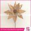 Letters and rust bells linen poinsettia christmas decorations