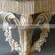 Champagne gold coffee table with marble top, French furniture