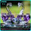 Kissing Sitting Crystal Double Swan For Wedding Crystal Gift Wholesale