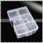 6 Compartments Clear PP Plastic DIY Divider Beads box Electronic Components Storage Bin box
