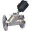 Stainless steel pneumatic angle seat valve