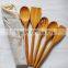 2017 100% natural bamboo scoop with round handle