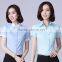 2017 Wholesale Short Sleeve Ladies Office Formal Shirt Design