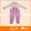 New Fashion Cartoon Light Pink Long Sleeved Cotton Baby Clothes Romper