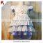 Summer girl ruffle dress bowknot boutique girl clothes