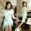 Sleep Shirt breathable Lace patchwork wholesale cotton sexy pajamas