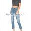 Top Design Custom Women Jeans 2016 Wholesale New Style Jeans Denim Ladies Slim Fit Denim Jean