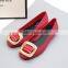 Flat melissa shoes for women, square button type melissa