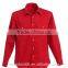 Thick solid fabric double pocket mens casual shirts