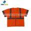 Zipper orange reflector safety vest
