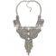 Factory Direct Sale Vintage Silver Color Double Coin Necklace 2015 Fashion Women Jewelry Choker
