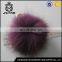 JSTAR 2017Beautiful Multicolor Raccoon Fur Pom Pom keychain ball