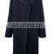 Korean women warm winter trench coat new fashion notched lapels wool jacket concealed front long sleeves oversized duster coat