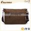 CR on time delivery guaranteed 2016 latest fashion men's canvas shoulder bag brown vintage messenger bags
